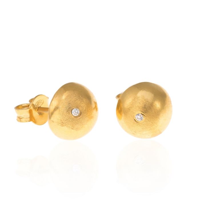 Women's gilded stud earrings 