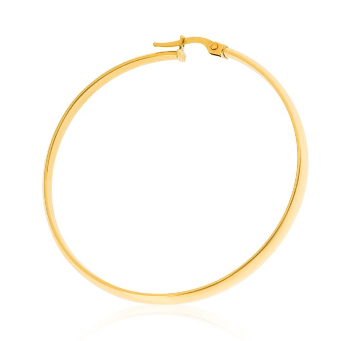Women's yellow gold hoop earrings 14CT IST0003