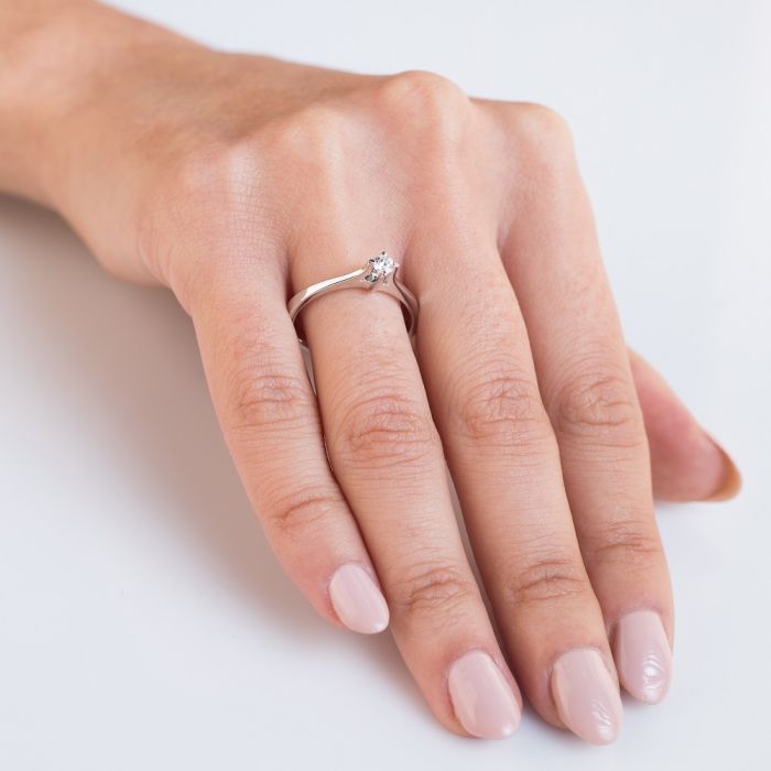 Women engagement ring 18Κ with diamond 0,14ct SDB0018