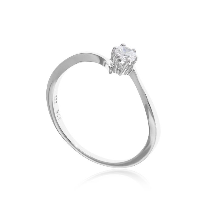 Monolithic white gold ring 9CT HDM0049
