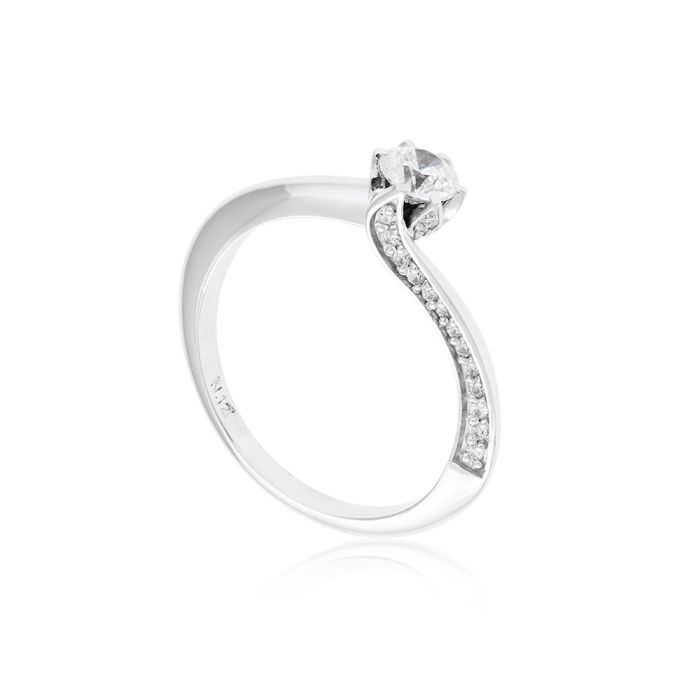 Monolithic white gold ring 9CT HDM0054