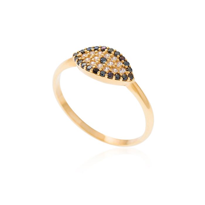 Gold ring 9CT with zircon HDM0094