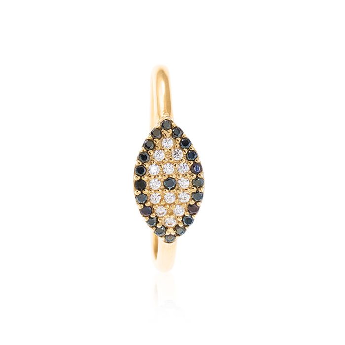 Gold ring 9CT with zircon HDM0094