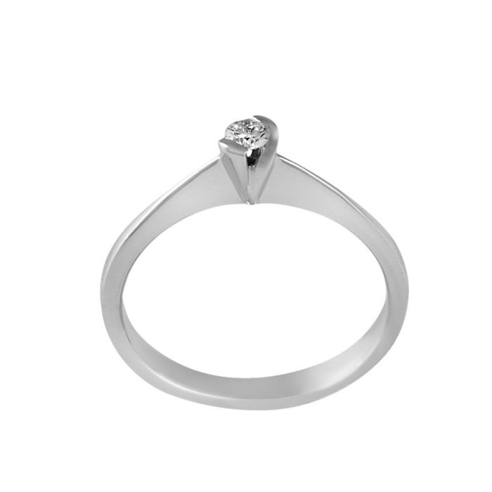 Women's monolithic ring 9CT with diamond HDX0007