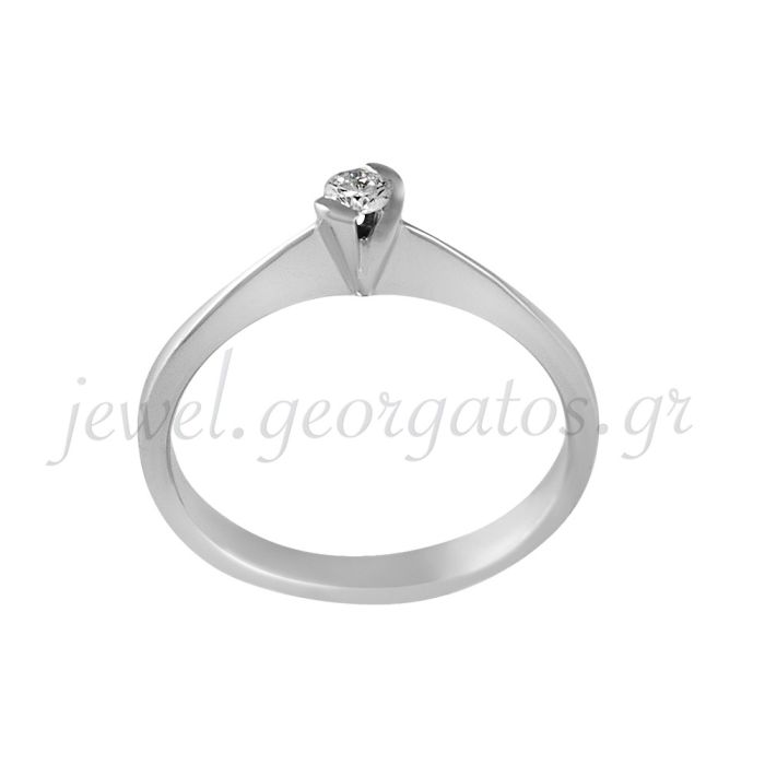 Women's monolithic ring 9CT with diamond HDX0007