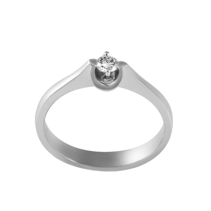 Women's monolithic ring 9CT with diamond HDX0003
