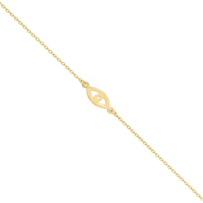 Yellow gold women's bracelet with eye 9CT HVE0152