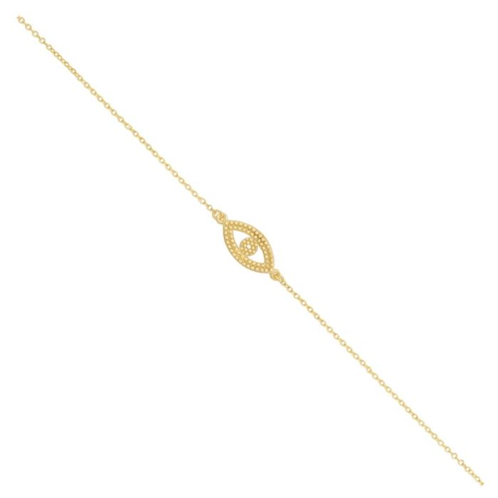 Yellow gold women's bracelet with eye 9CT HVL0042