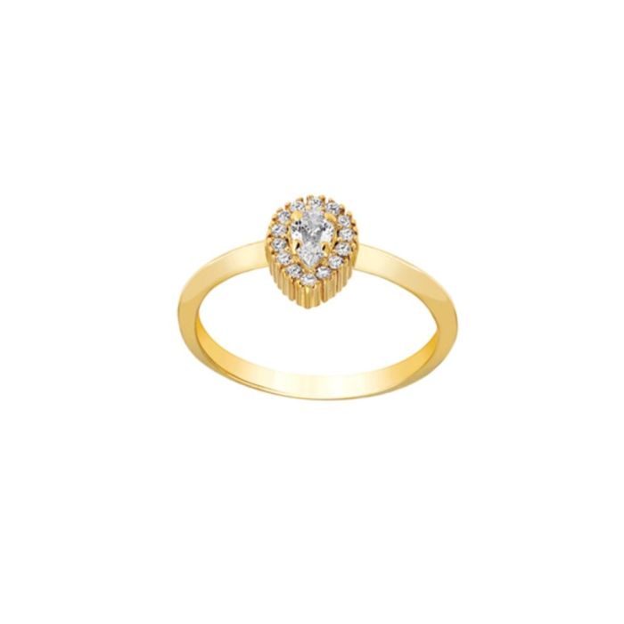 Gold ring 9CT with zircon HDU0014