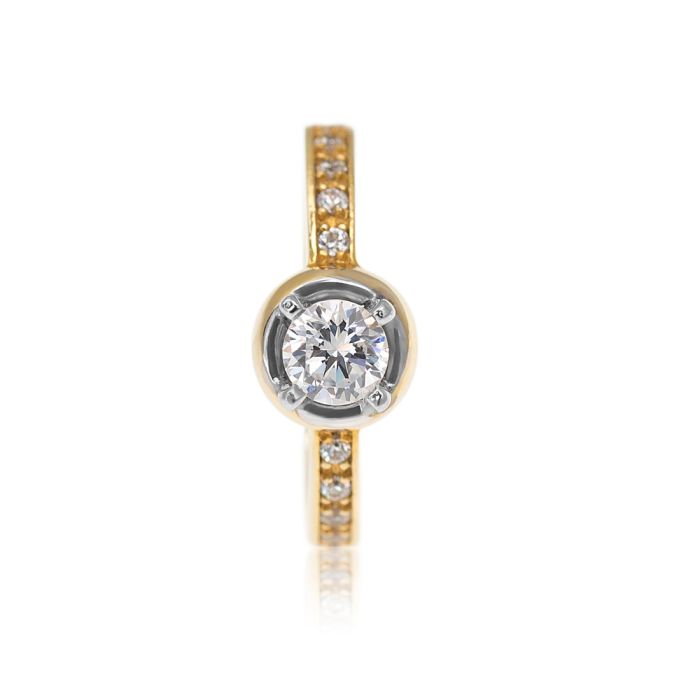 Women's engagement gold ring 14CT with zircon JDZ0031