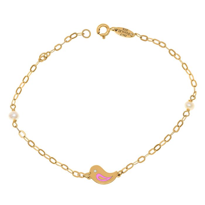 Children's gold bracelet 9CT with bird  HYU0007
