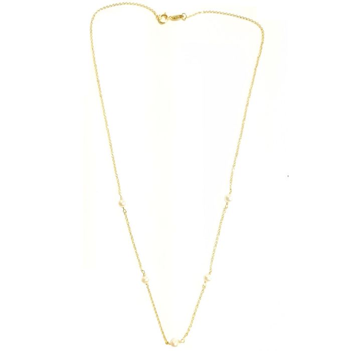 Women's gold necklace 9CT with pearl HRU0047