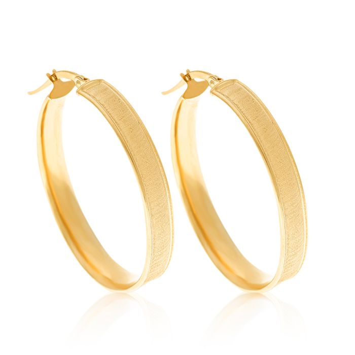 Women's hoop earrings Yellow Gold 14CT ISU0024