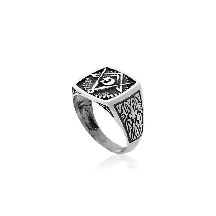 Men's silver ring WD00534