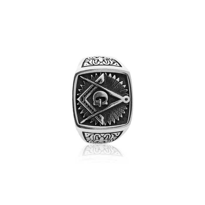 Men's silver ring WD00534