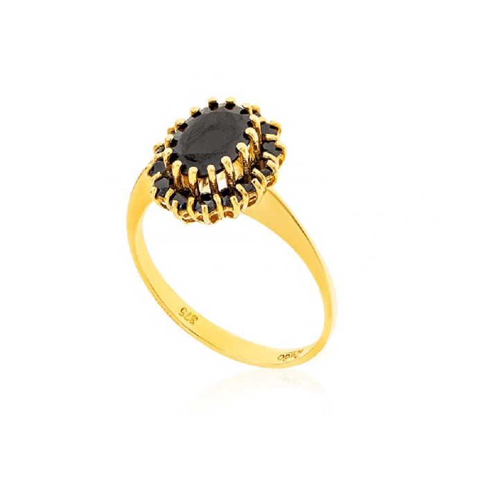 Women's gold rosette gold ring 9CT HDR0009
