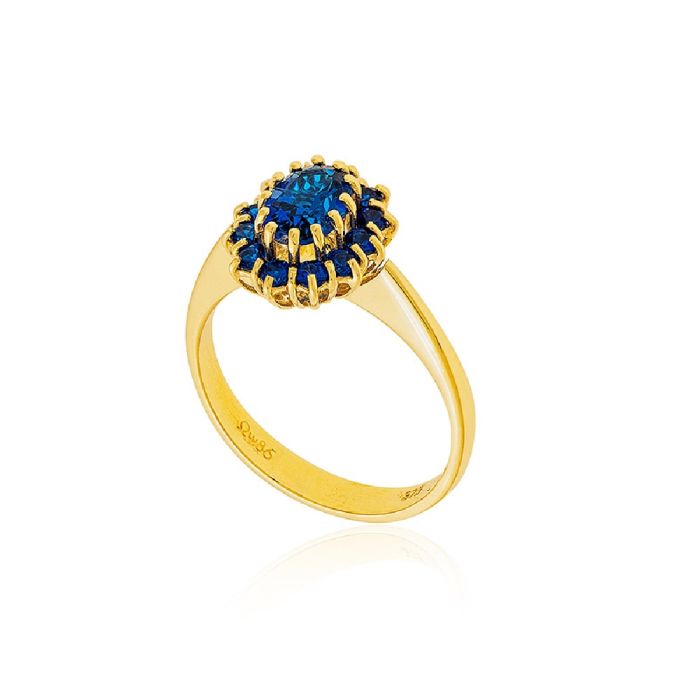 Women's gold rosette gold ring 9CT HDR0010