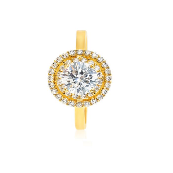 Women's gold rosette ring 14CT IDO0013