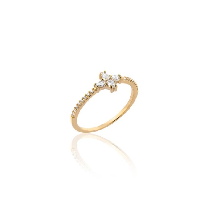 Gold ring 9CT with zirkon HDM0084