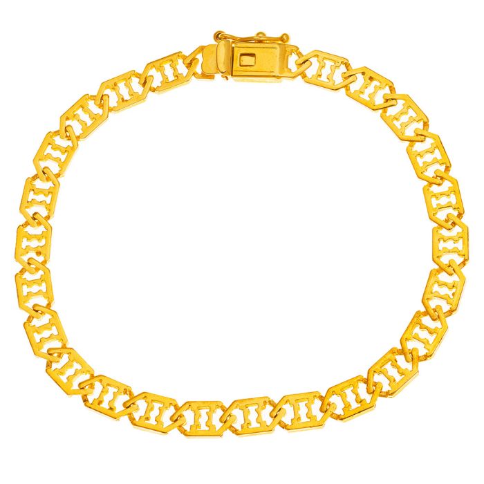 Yellow gold Men's bracelet 14ct  IVR0014