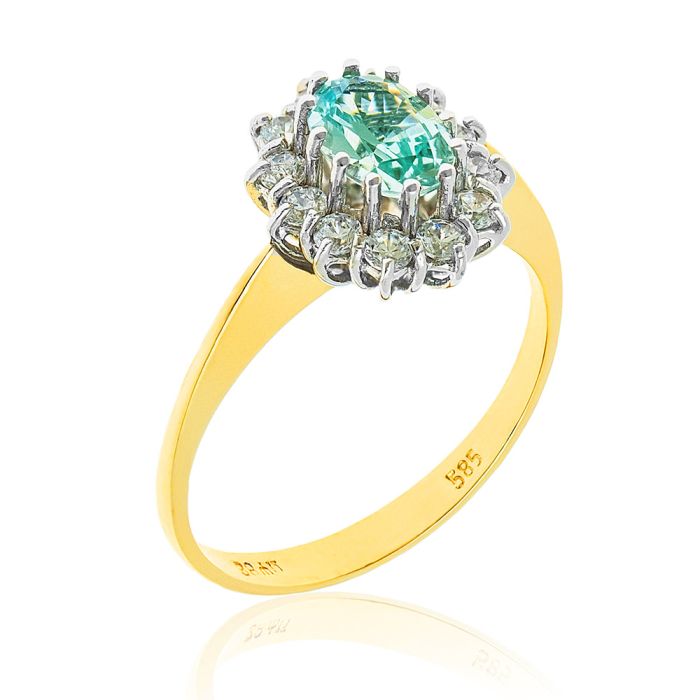 Women's gold rosette ring 14CT IDR0023