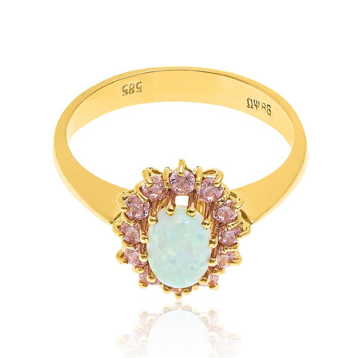 Women's gold rosette ring 14CT IDR0024