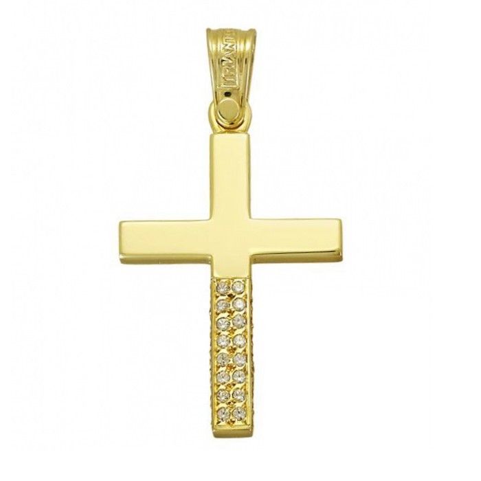 Women's yellow gold cross 14CT ITD0371