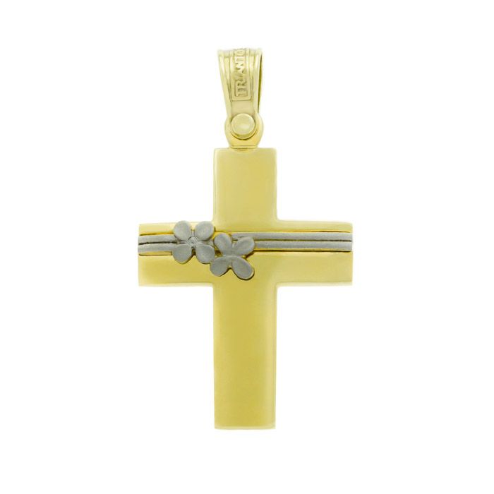 Women's yellow gold cross 14CT ITK0093