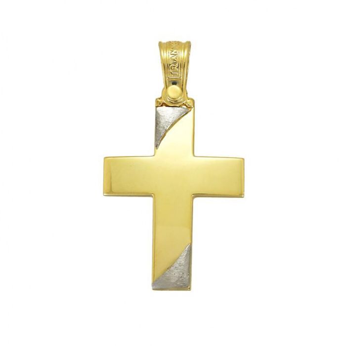 Men's Triantos yellow gold cross 14CT ITD0209