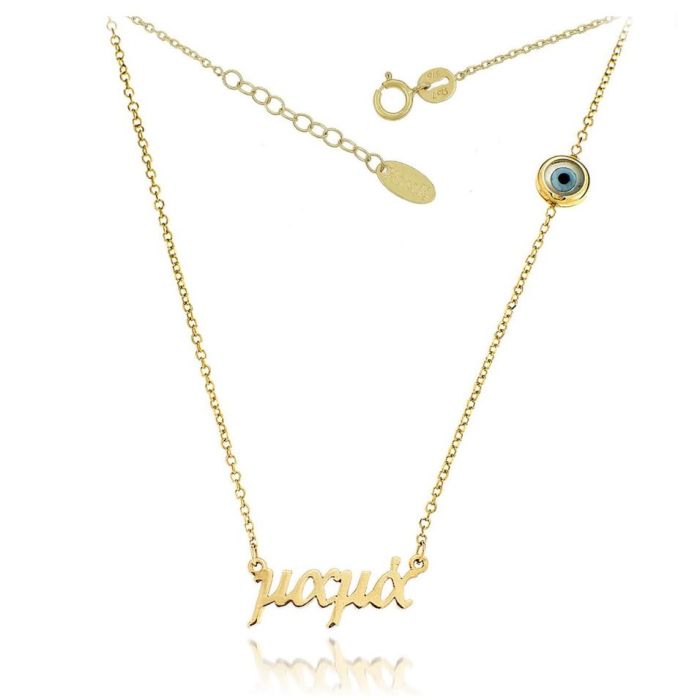 Women gold necklace 9CT with the word 