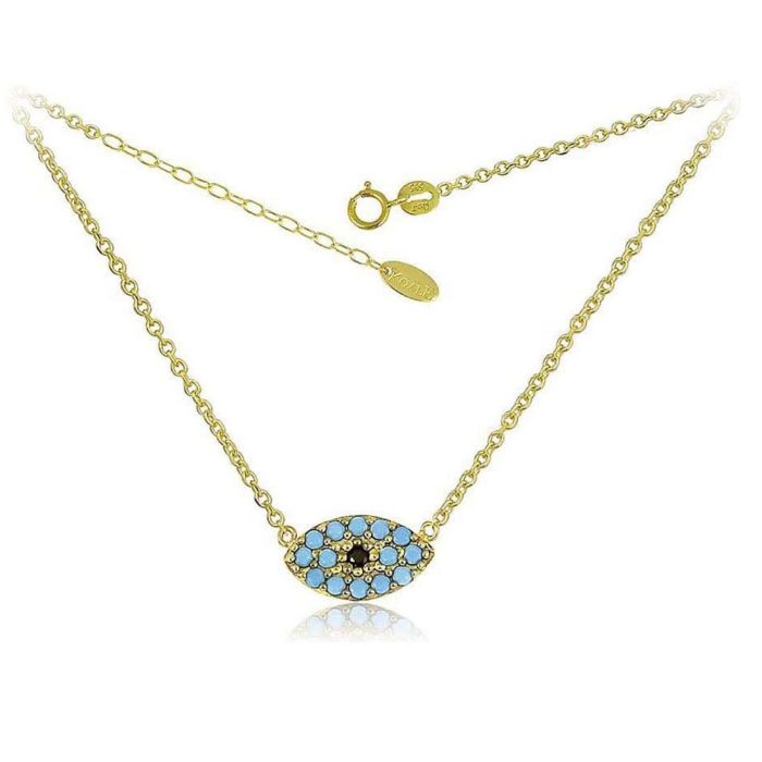 Women gold necklace 9ct  with zirkon HRR0094