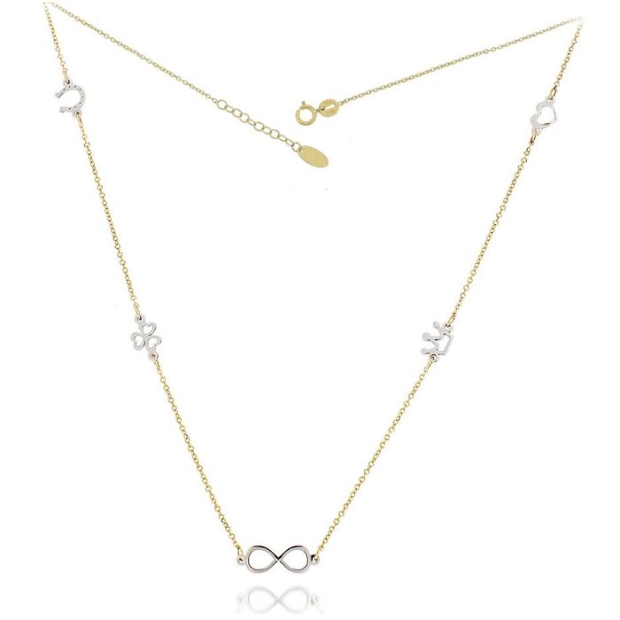 Women gold necklace 9CT with various motifs HRJ0126