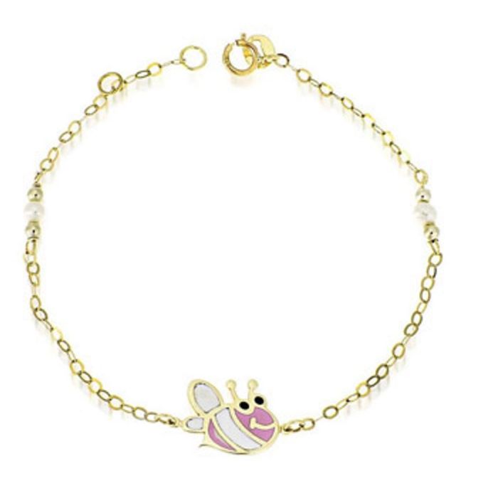 Kid's gold bracelet 9CT with bee HYR0004