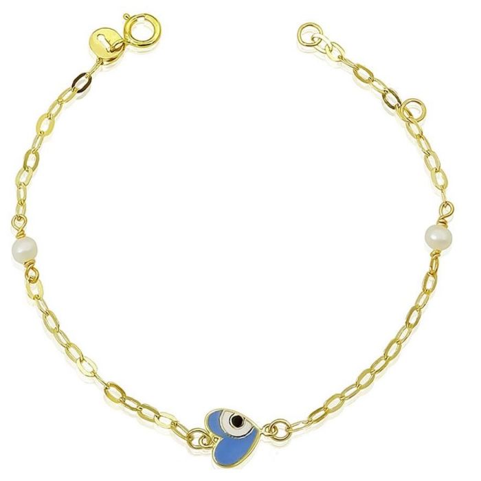 Kid's gold bracelet 9CT with heart HYR0009
