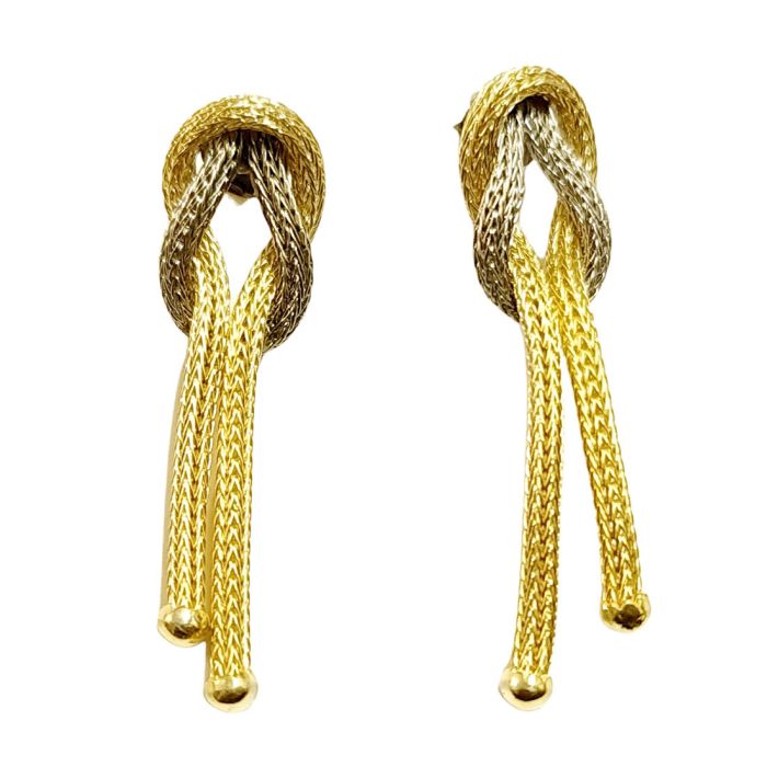 Women's silver pendant gilded earrings WS00665