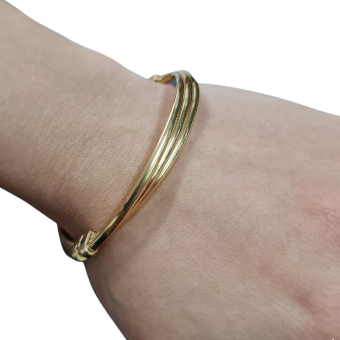 Women's silver gilded bracelet WX00055