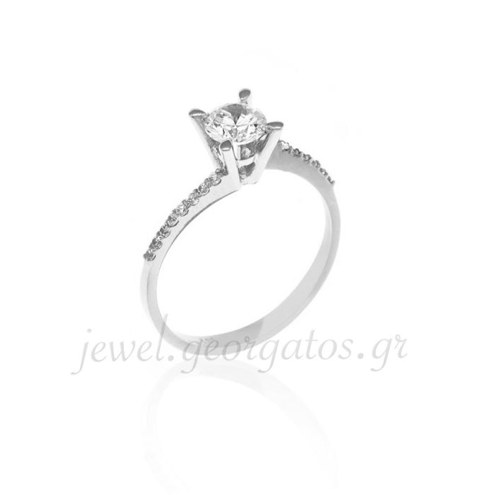Women engagement gold ring 14CT with zircon IDR0061