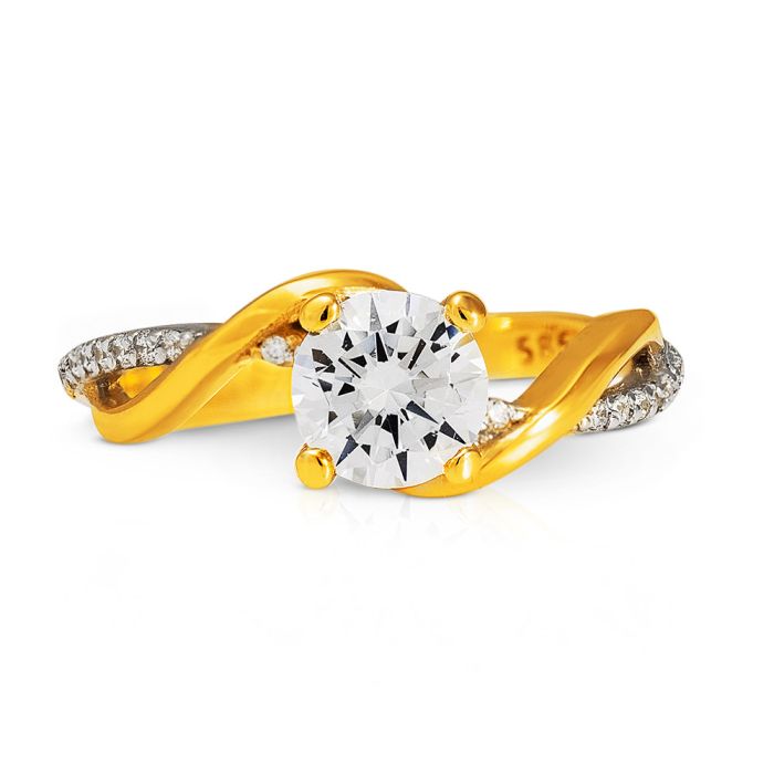 Women's yellow gold ring 14CT IDR0063