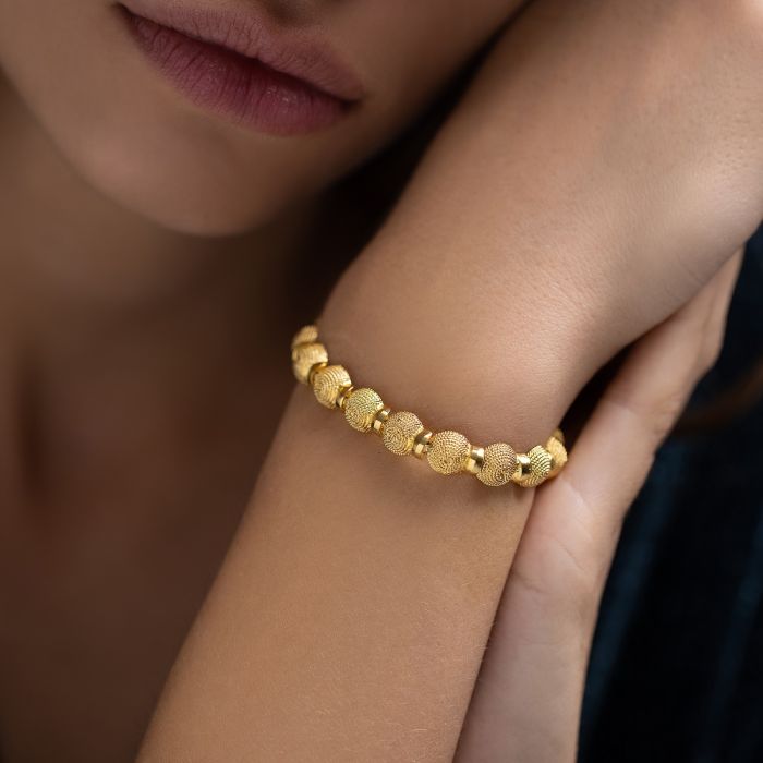 Women's handmade gold bracelet 14CT IVR0020