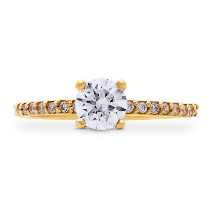 Women's engagement gold ring 14CT with zircon IDR0031
