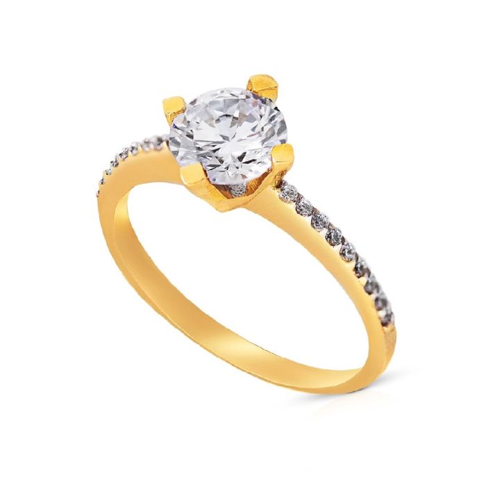 Women's yellow gold ring 14CT IDR0036