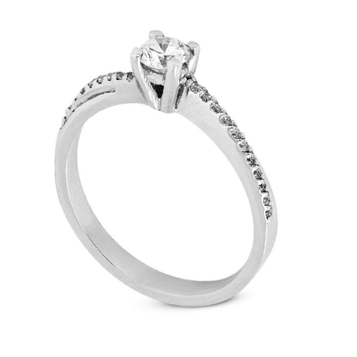 Women's engagement gold ring 14CT with zircon IDR0047 