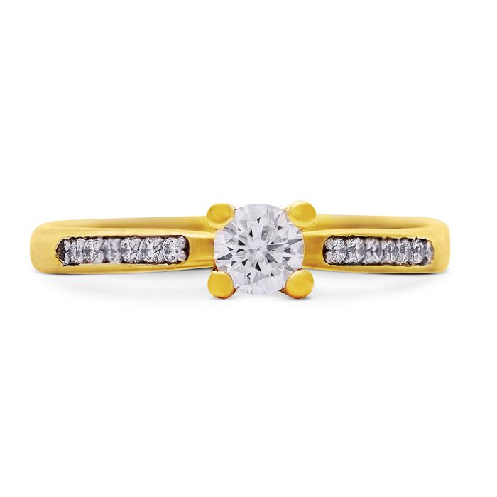 Women's engagement gold ring 14CT with zircon IDR0051