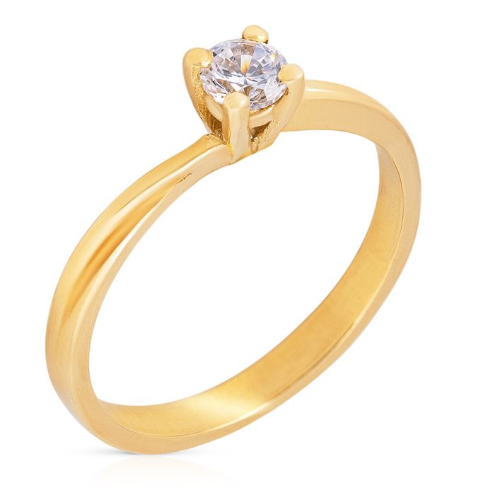 Women's engagement gold ring 14CT with zircon IDR0054