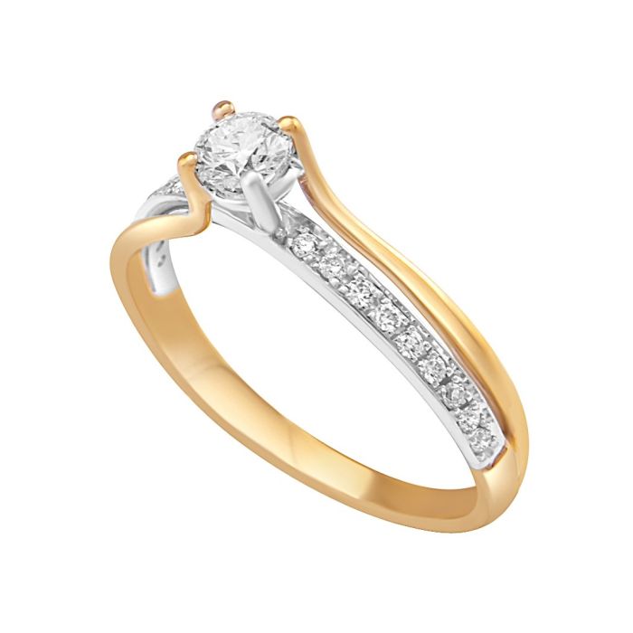 Women engagement ring gold 18ct with diamond 0,23ct SDB0023