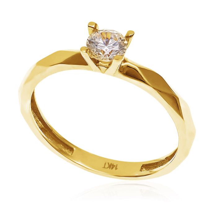 Women's engagement ring 14CT with zircon IDR0069
