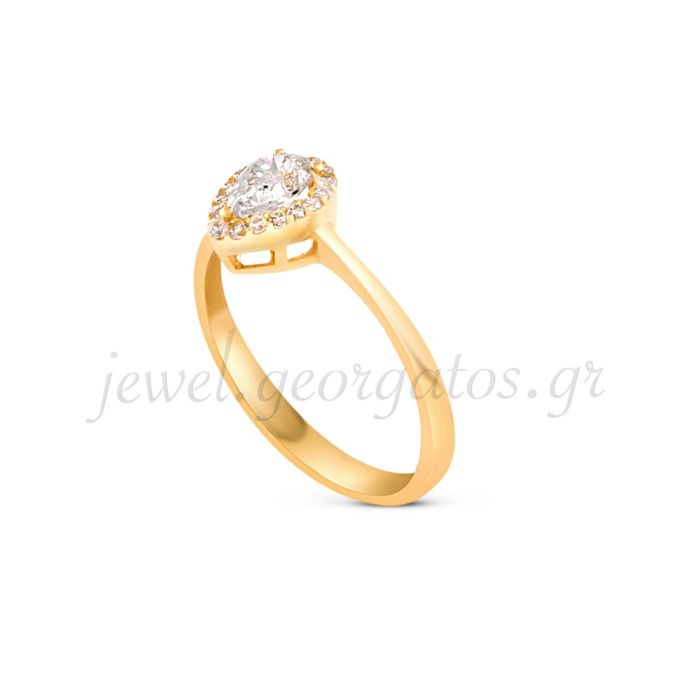 Monolithic yellow gold ring 14CT IDD0157