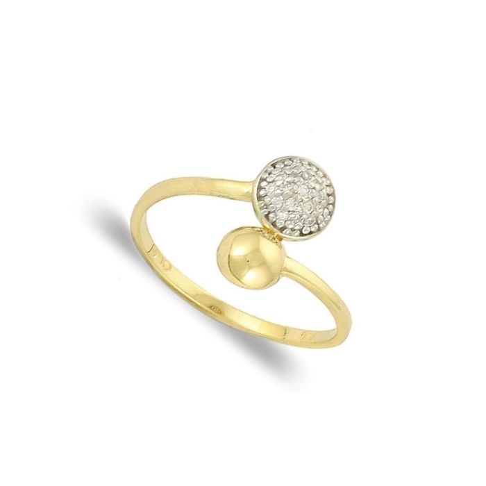 Women gold ring 9CT with zirkon HDU0043