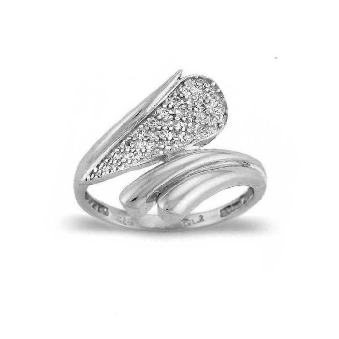 Women white gold ring 9CT with zirkon HDU0056