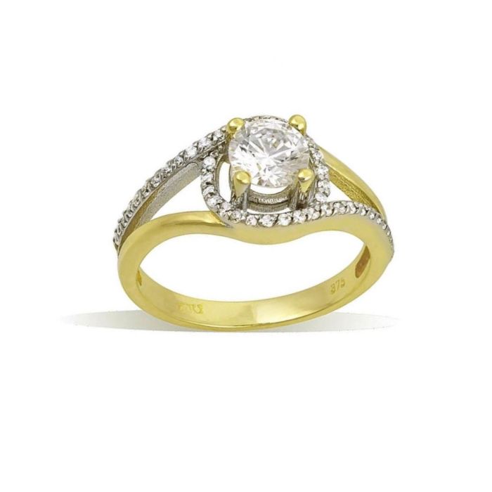 Women engagement gold ring 9CT HDU0057